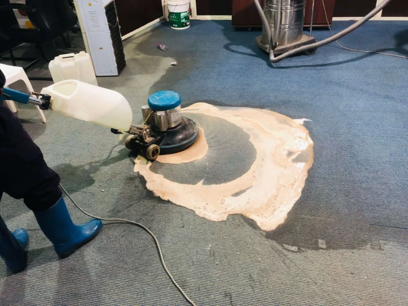 Aspire Cleaners team performing deep carpet cleaning in Kampala